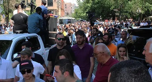 Opposition supporters in Yerevan streets, May 2022. Photo by Tigran Petrosyan for the Caucasian Knot