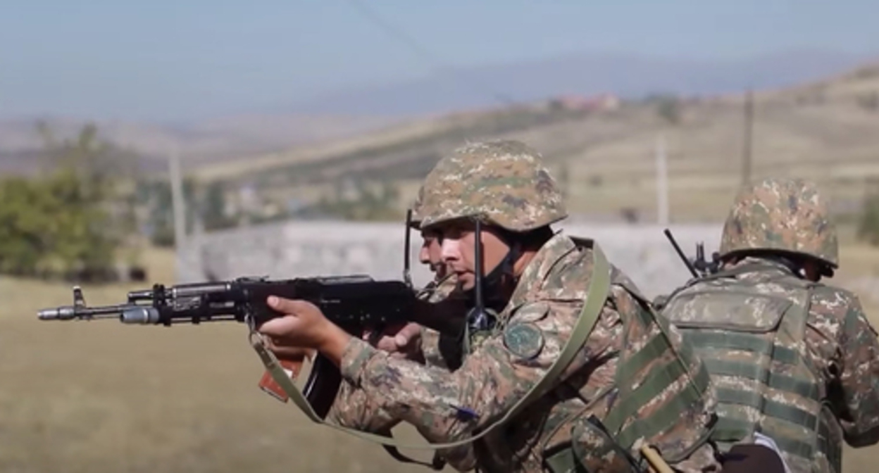 Soldiers of the Armenian Army. Photo courtesy of the press service of the Ministry of Defence of Armenia