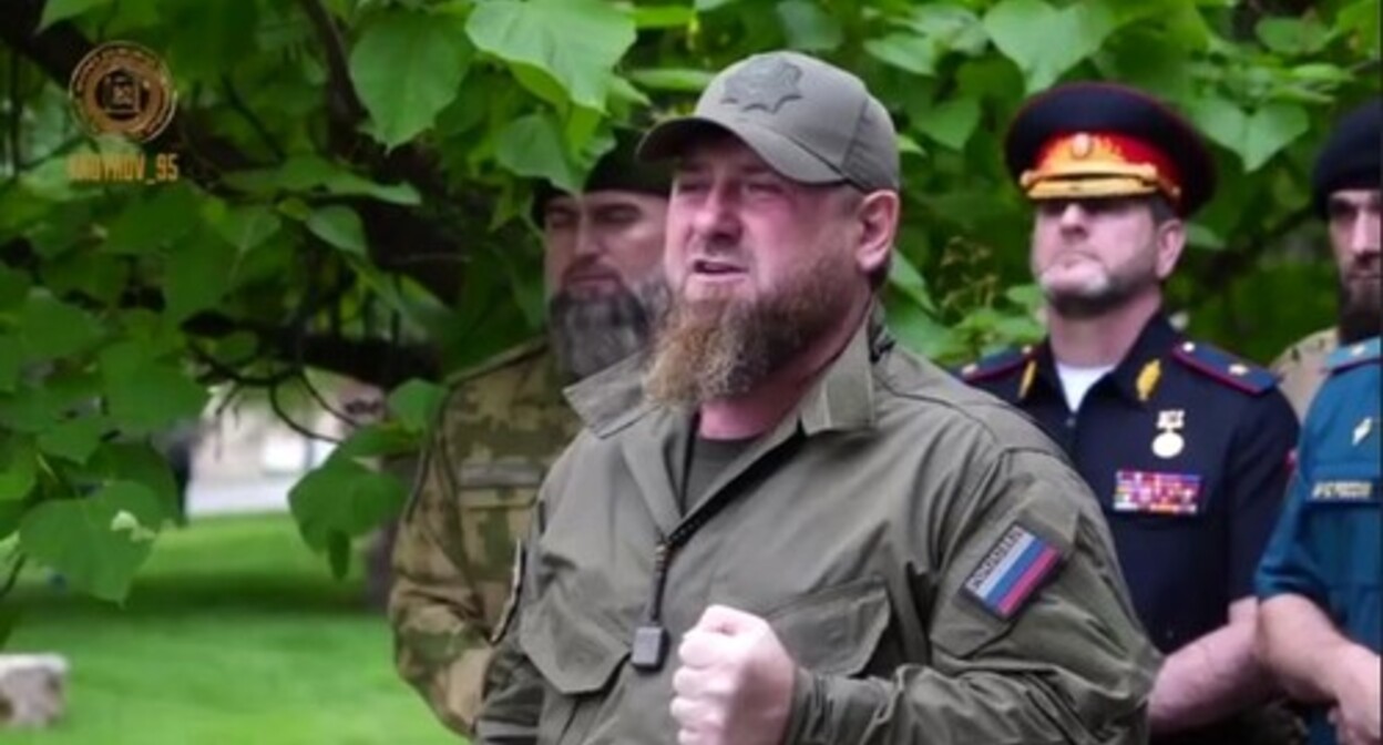 Ramzan Kadyrov. Screenshot of the video https://t.me/RKadyrov_95/2435