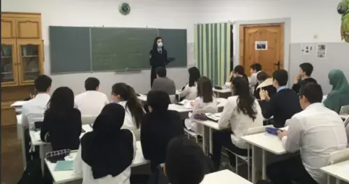 A discussion at a school in Nalchik. Photo by the Ministry of Internal Affairs of Kabardino-Balkaria https://07.мвд.рф/news/item/22219627?year=2020&amp;month=12&amp;day=14