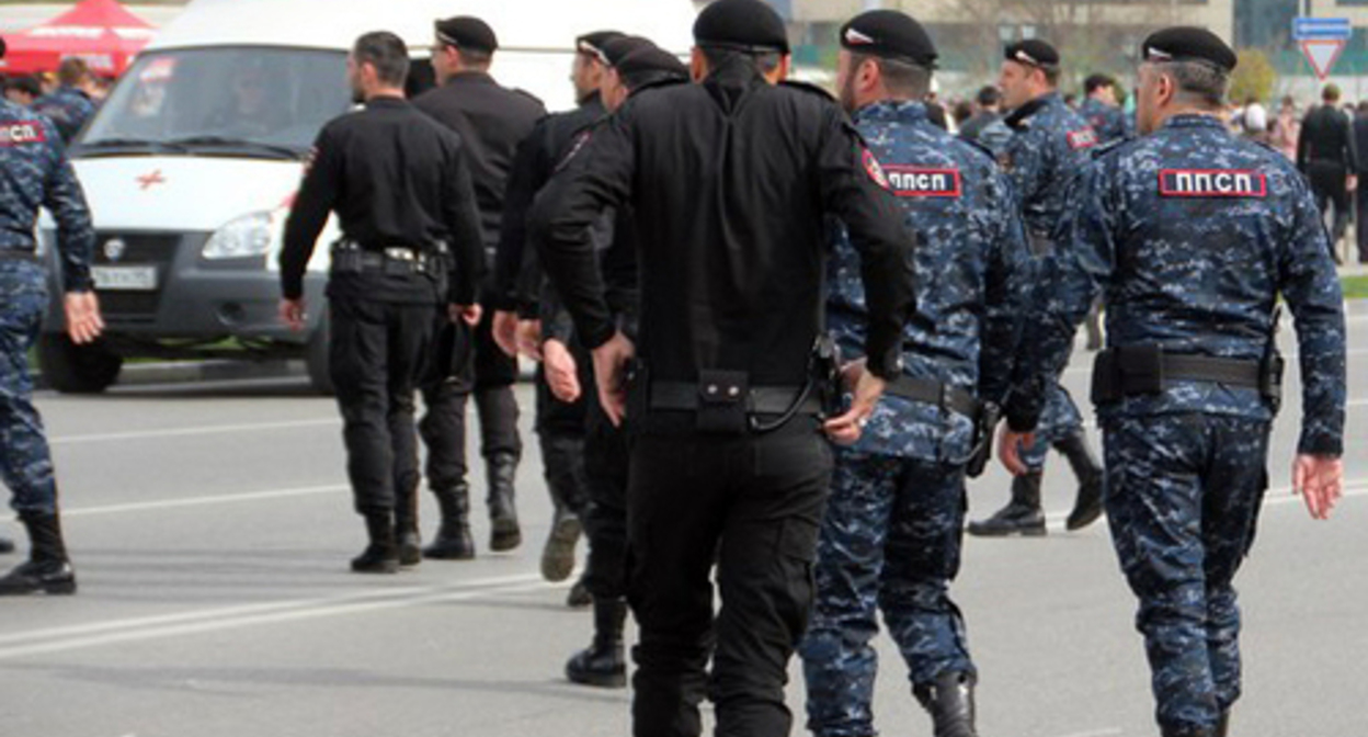 The police in Grozny. Photo by Magomed Magomedov for the "Caucasian Knot"