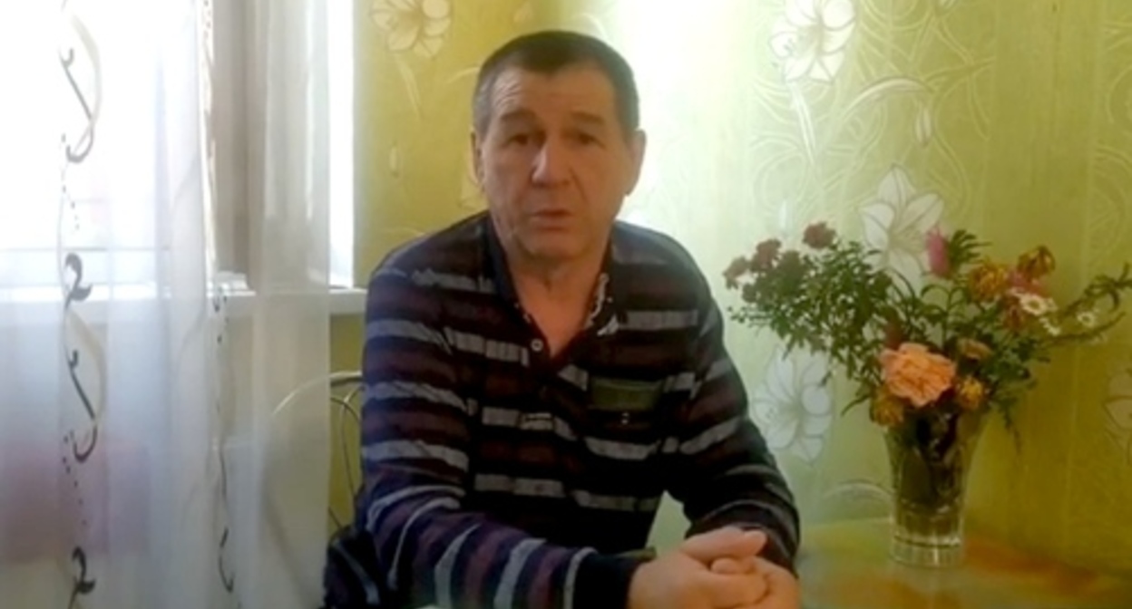 Viktor Krasnoborodko told about being tortured. Screenshot of the video by the “Team Against Torture” https://pytkam.net/