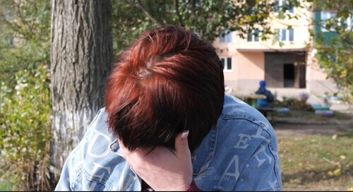 A resident of the Krasnosulin District of the Rostov Region, the wife of a mobilized man and a mother of three. Photo by the "Caucasian Knot" correspondent