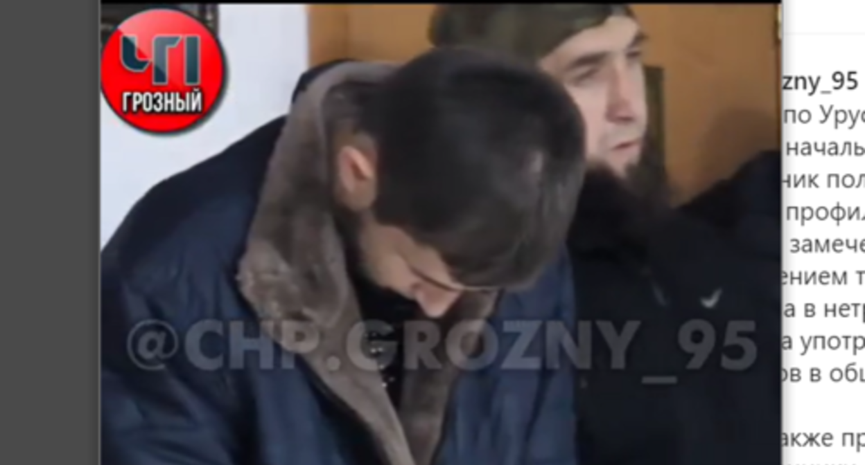 The residents of Chechnya were reprimanded for drinking alcohol. Screenshot of the video posted on the Instagram public "ChP Grozny No. 1" https://www.instagram.com/p/Cn-Fr42OFPq/ * the activities of the Meta Company, owning Facebook, Instagram, and WhatsApp, are banned in Russia