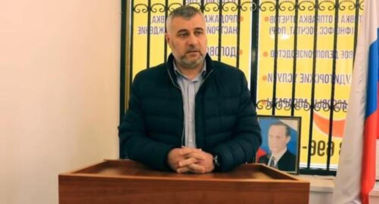 Barakh Chemurziev. Photo: screenshot of the video by the Council of Teips (family clans) of Ingushetia https://www.youtube.com/watch?v=8fr6C2Gaa4w