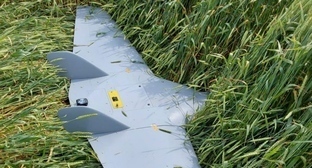 A fragment of the drone that crashed in the Krasnoarmeisky District of the Krasnodar Territory. May 28, 2023. Photo from Yuri Vasin's Telegram channel https://t.me/krasnoarm_admin/8424 A fragment of the drone that crashed in the Krasnoarmeisky District of the Krasnodar Territory. May 28, 2023. Photo from Yuri Vasin's Telegram channel https://t.me/krasnoarm_admin/8424