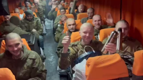 Military personnel who returned from Ukrainian captivity. Screenshot of the video posted on Shamsail Saraliev's Telegram channel on January 3, 2024 https://t.me/saraliev/1073