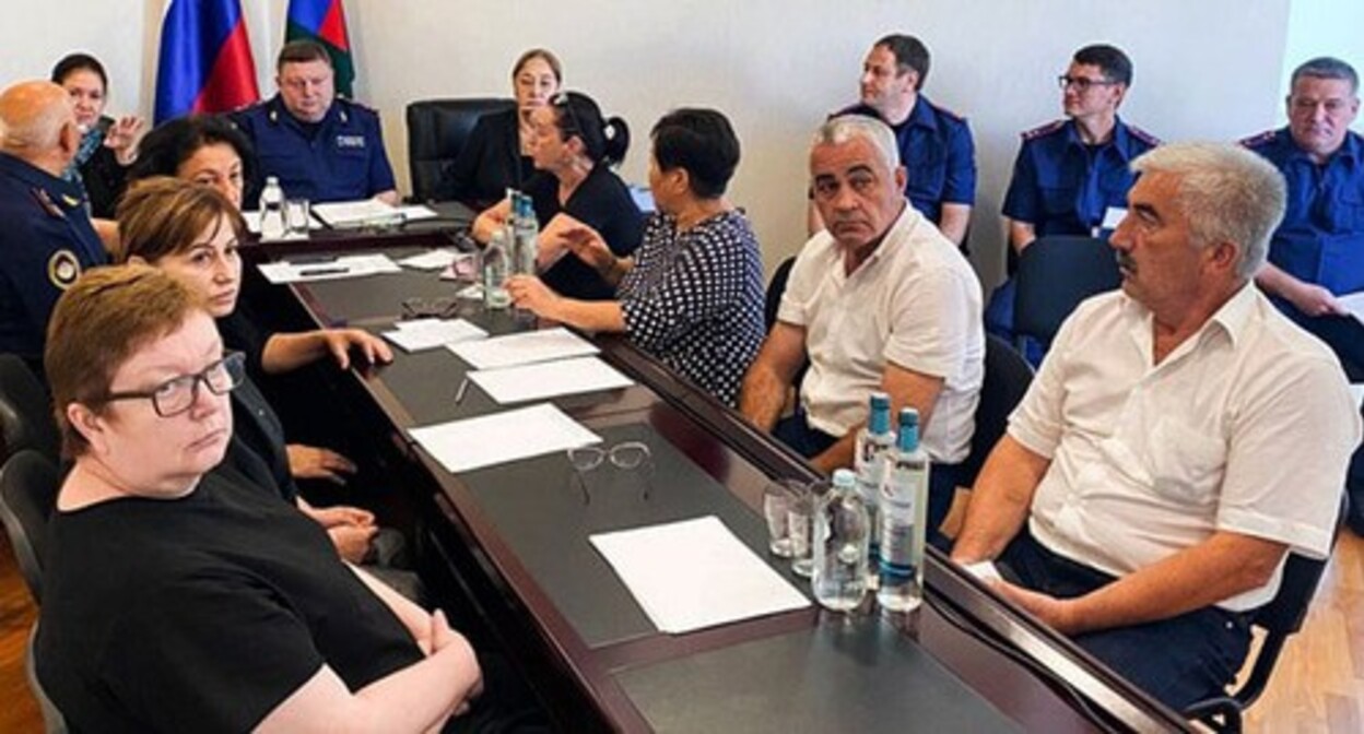 "Beslan Mothers" at the office of the Investigating Committee of the Russian Federation. September 11, 2024. Photo by the press service of the Investigating Committee