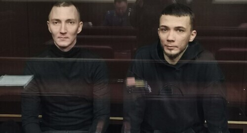 Boris Goncharenko (left) and Bogdan Abdurakhmanov. Screenshot of a photo posted by the “Solidarity Zone” on June 26, 2024 26.06.24, https://t.me/solidarity_zone/2707