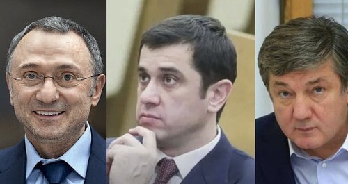 Suleiman Kerimov, Bekkhan Barakhoev, Rizvan Kurbanov (left to right). Collage by the "Caucasian Knot". Photos: https://bashkortostan.er.ru/, https://www.forbes.ru/profile/suleiman-kerimov, https://fortanga.org/