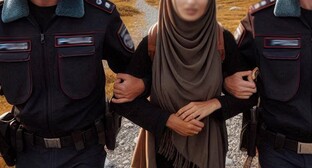 The police detains a girl. Picture generated from Copilot