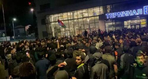 Riots at an airport in Makhachkala. October 2023. Photo: xakac.info