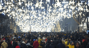 The 29th day of protests in Tbilisi. Screenshot of the photo posted by Publika on December 26, 2024 https://www.facebook.com/photo/?fbid=1333204654745748&amp;set=pcb.1333205001412380 (the activities of the Meta Company, owning Facebook, are banned in Russia)