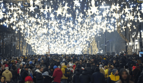 The 29th day of protests in Tbilisi. Screenshot of the photo posted by Publika on December 26, 2024 https://www.facebook.com/photo/?fbid=1333204654745748&amp;set=pcb.1333205001412380 (the activities of the Meta Company, owning Facebook, are banned in Russia)