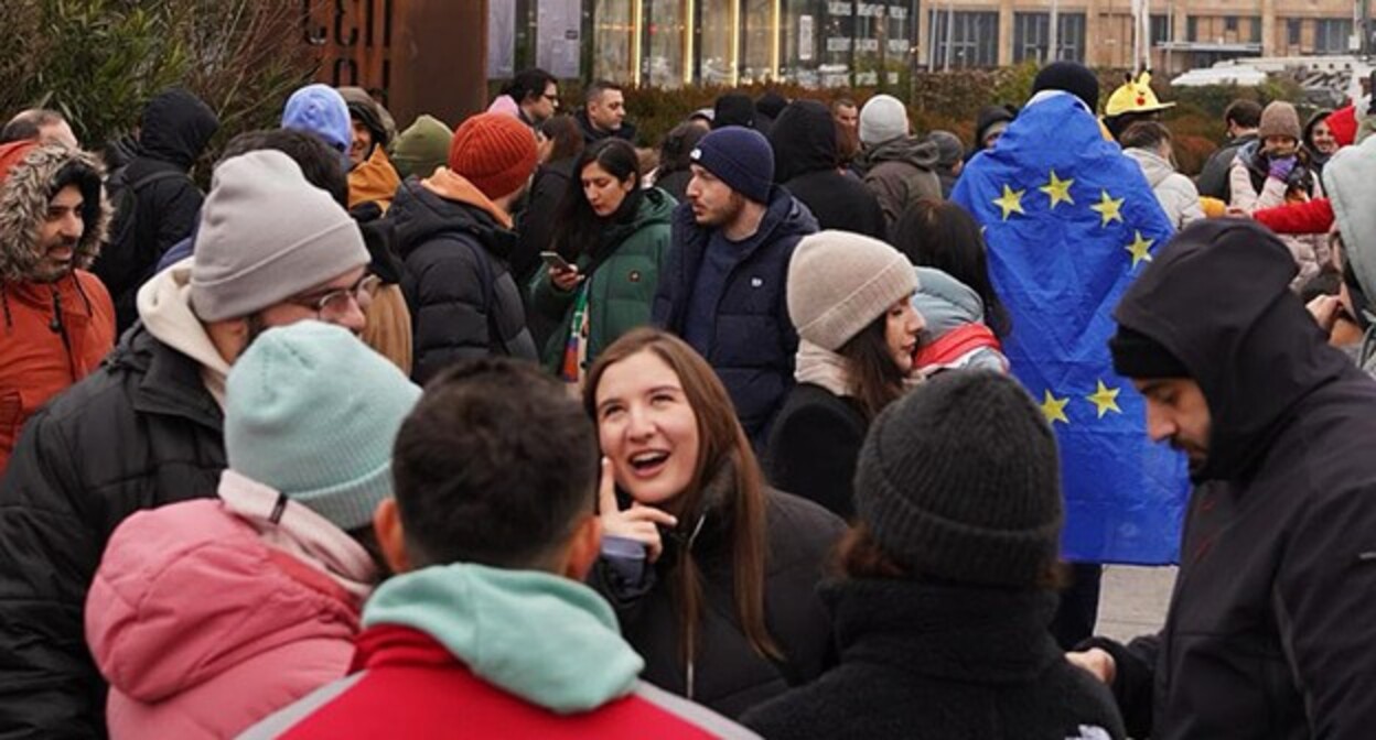 Protesters in Tbilisi. December 25, 2024. Photo: https://t.me/Tbilisi_life