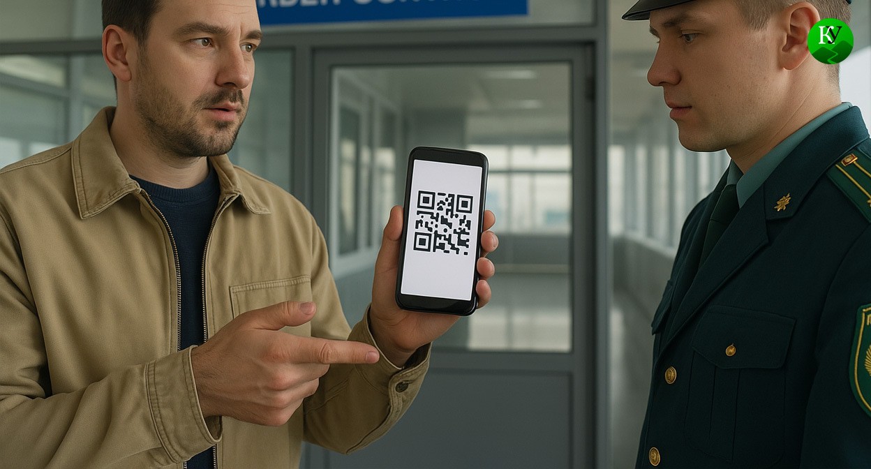 Crossing the border. Illustration created by the "Caucasian Knot" using AI in the Copilot program Crossing the border. Illustration created by the "Caucasian Knot" using AI in the Copilot program