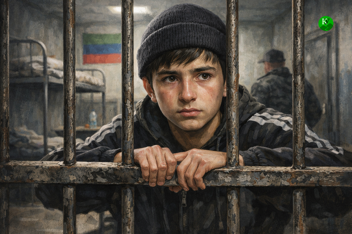 An arrested teenager. Illustration created by Caucasian Knot using AI in ChatGPT. An arrested teenager. Illustration created by Caucasian Knot using AI in ChatGPT.