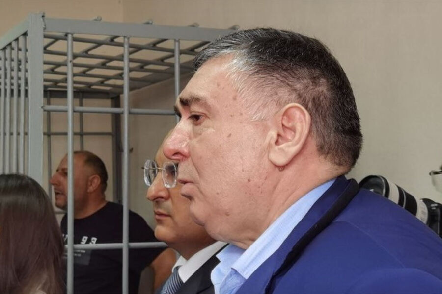 A still of Shahin Shykhlinski at a court hearing in Yekaterinburg for murder and attempted murder. Photo: Caliber / Telegram channel A still of Shahin Shykhlinski at a court hearing in Yekaterinburg for murder and attempted murder. Photo: Caliber / Telegram channel