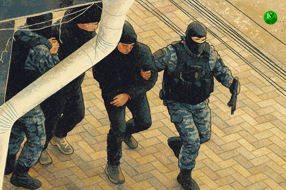 The arrest of the shooter in Anapa. Illustration created by the "Caucasian Knot" using AI in the Copilot program. The arrest of the shooter in Anapa. Illustration created by the "Caucasian Knot" using AI in the Copilot program.