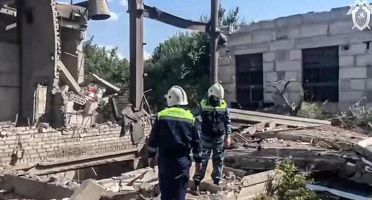 The site of a gas explosion at a pumping station in Volgograd. July 2024. Photo: Russian Ministry of Emergency Situations The site of a gas explosion at a pumping station in Volgograd. July 2024. Photo: Russian Ministry of Emergency Situations