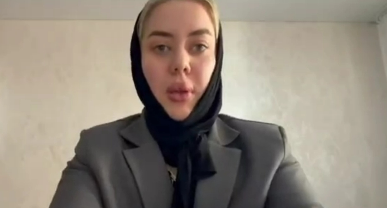 Frame of Belkisa’s video message to Alexander Bastrykin https://t.me/bloodysx/54358 Frame of Belkisa’s video message to Alexander Bastrykin https://t.me/bloodysx/54358