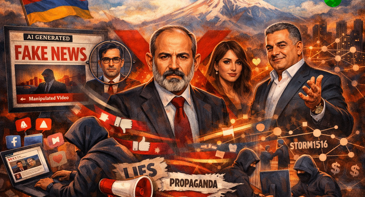Fakes in Armenia. Illustration created by the "Caucasian Knot" using AI in the Copilot program. Fakes in Armenia. Illustration created by the "Caucasian Knot" using AI in the Copilot program.