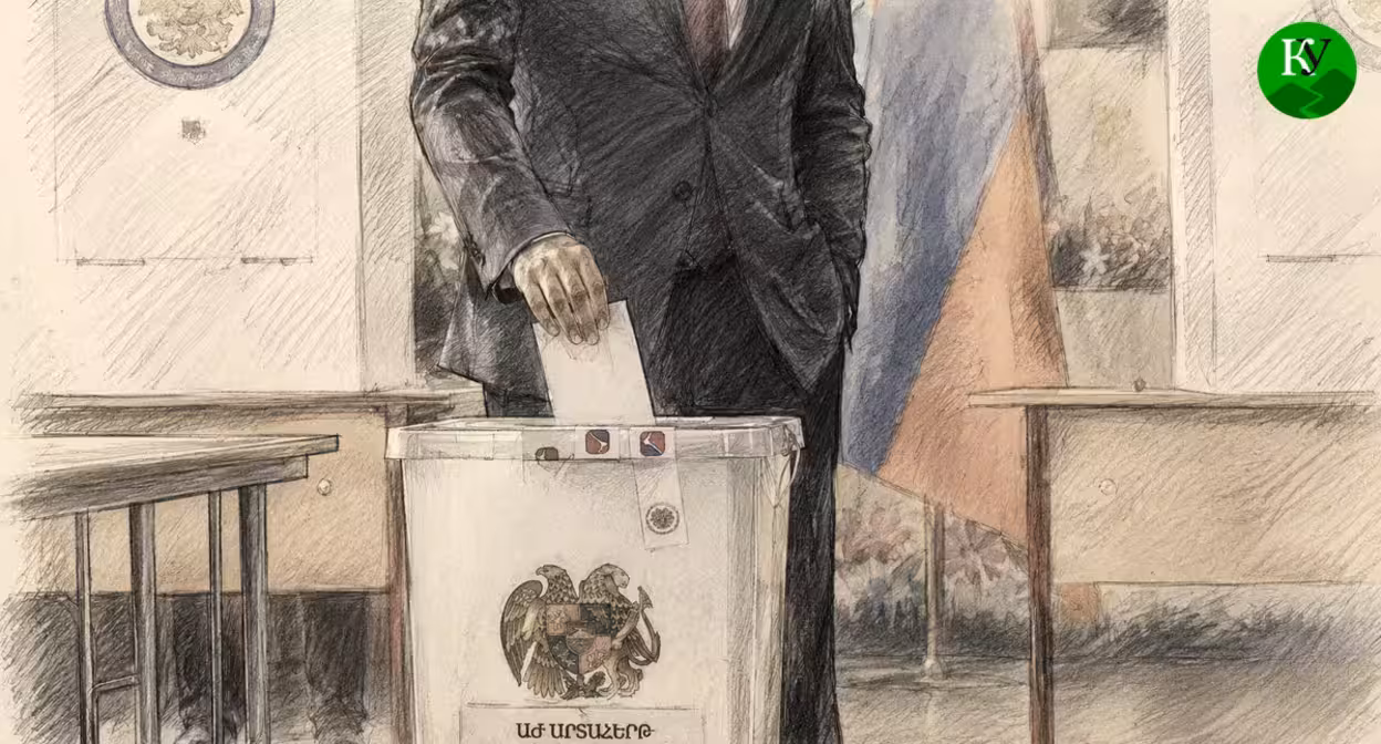 At a polling station in Armenia. Illustration created by "Caucasian Knot" using AI in the Copilot program. At a polling station in Armenia. Illustration created by "Caucasian Knot" using AI in the Copilot program.